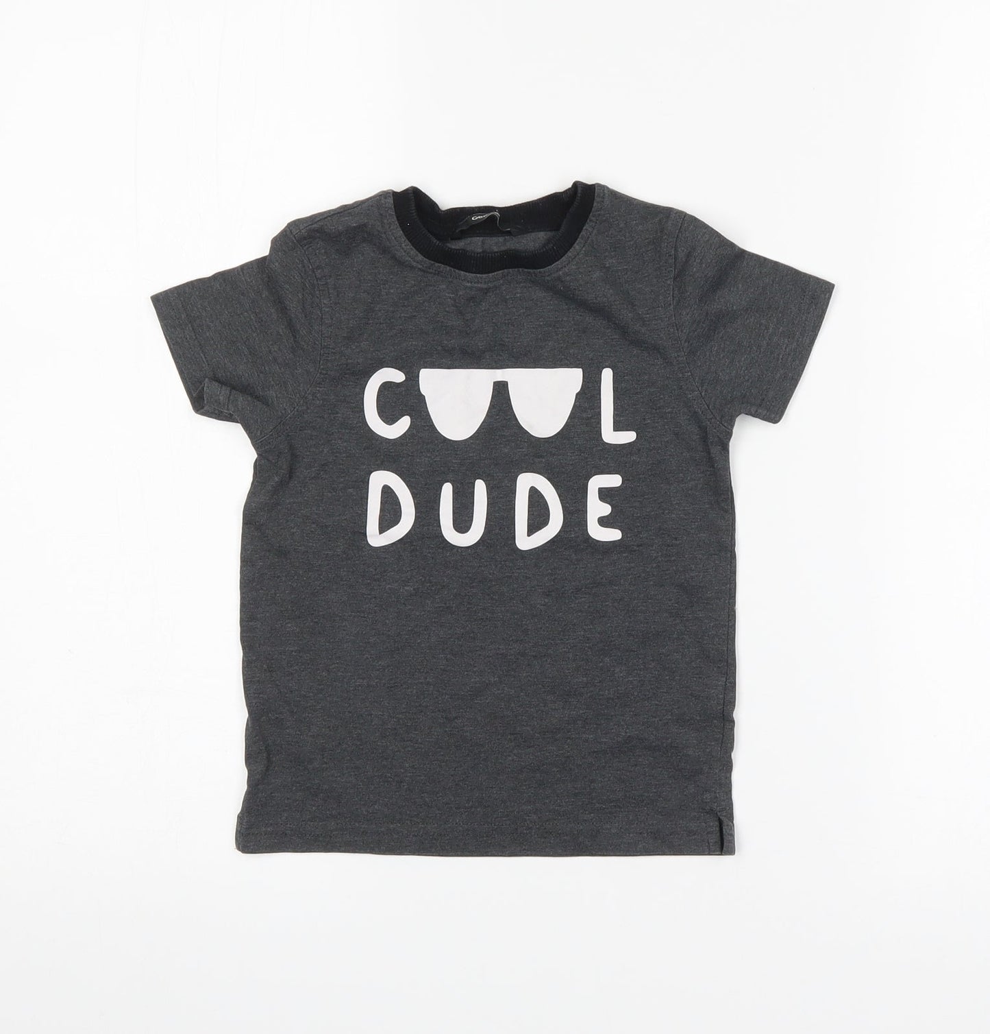George Boys Grey   Basic T-Shirt Size 3-4 Years  - Cool Dude