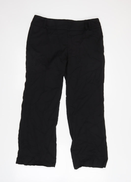 Preworn Womens Black   Trousers  Size 12 L28 in