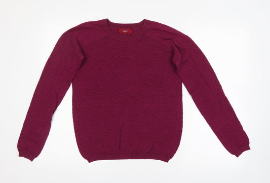 NEXT Womens Purple Argyle/Diamond  Pullover Jumper Size 8