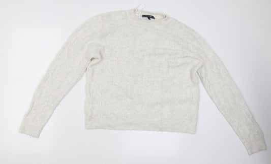 Maine Womens White   Pullover Jumper Size 12