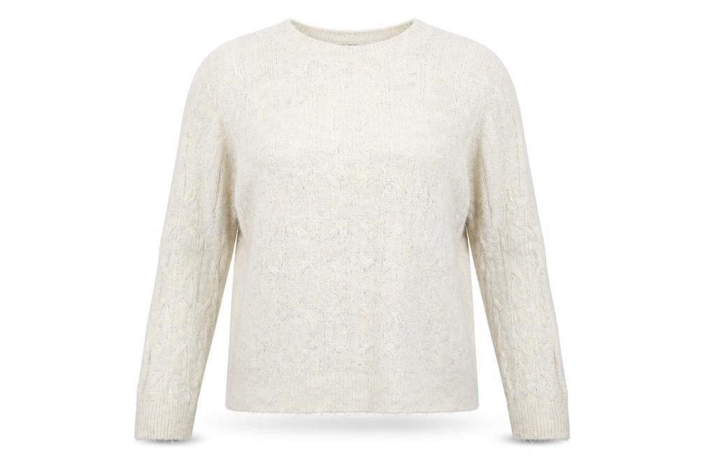 Maine New England Womens White Pullover Jumper Size 12