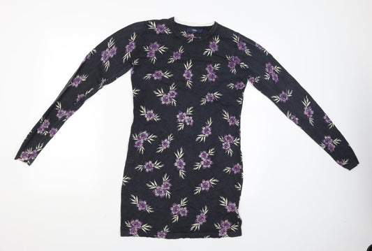NEXT Womens Blue Floral  Pullover Jumper Size 10