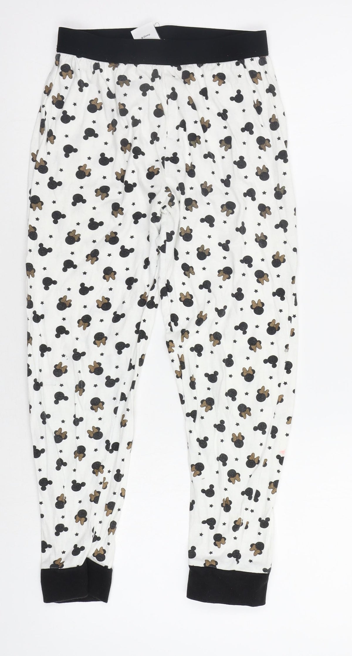 Disney Girls White Geometric  Kimono Pyjama Pants Size 9-10 Years  - Mickey and Minnie