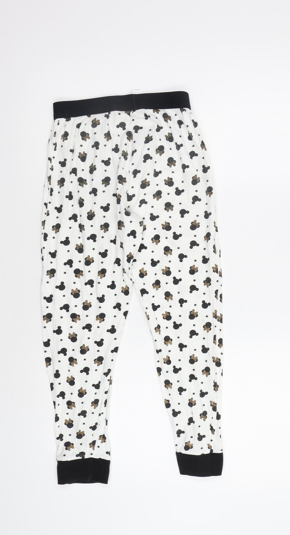 Disney Girls White Geometric  Kimono Pyjama Pants Size 9-10 Years  - Mickey and Minnie
