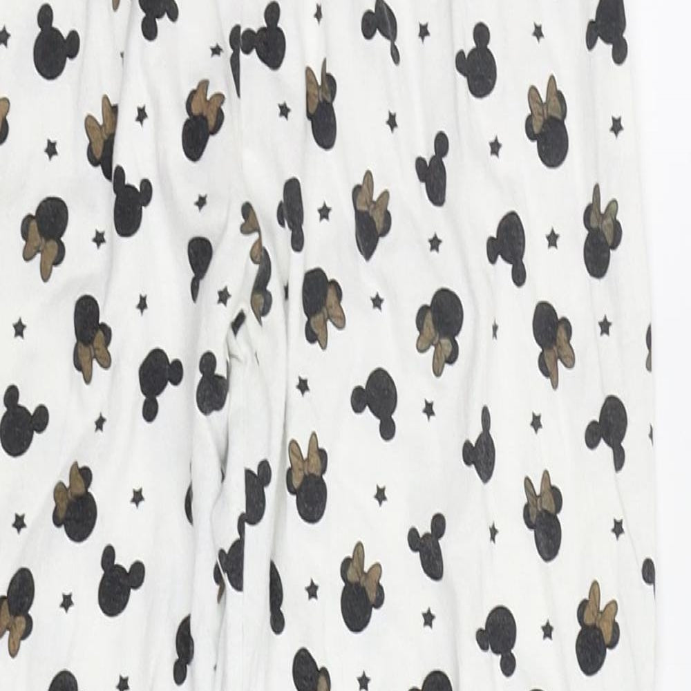 Disney Girls White Geometric  Kimono Pyjama Pants Size 9-10 Years  - Mickey and Minnie