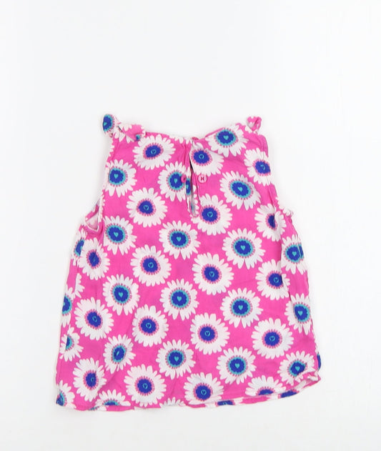 M&S Girls Pink Floral  A-Line  Size 2-3 Years