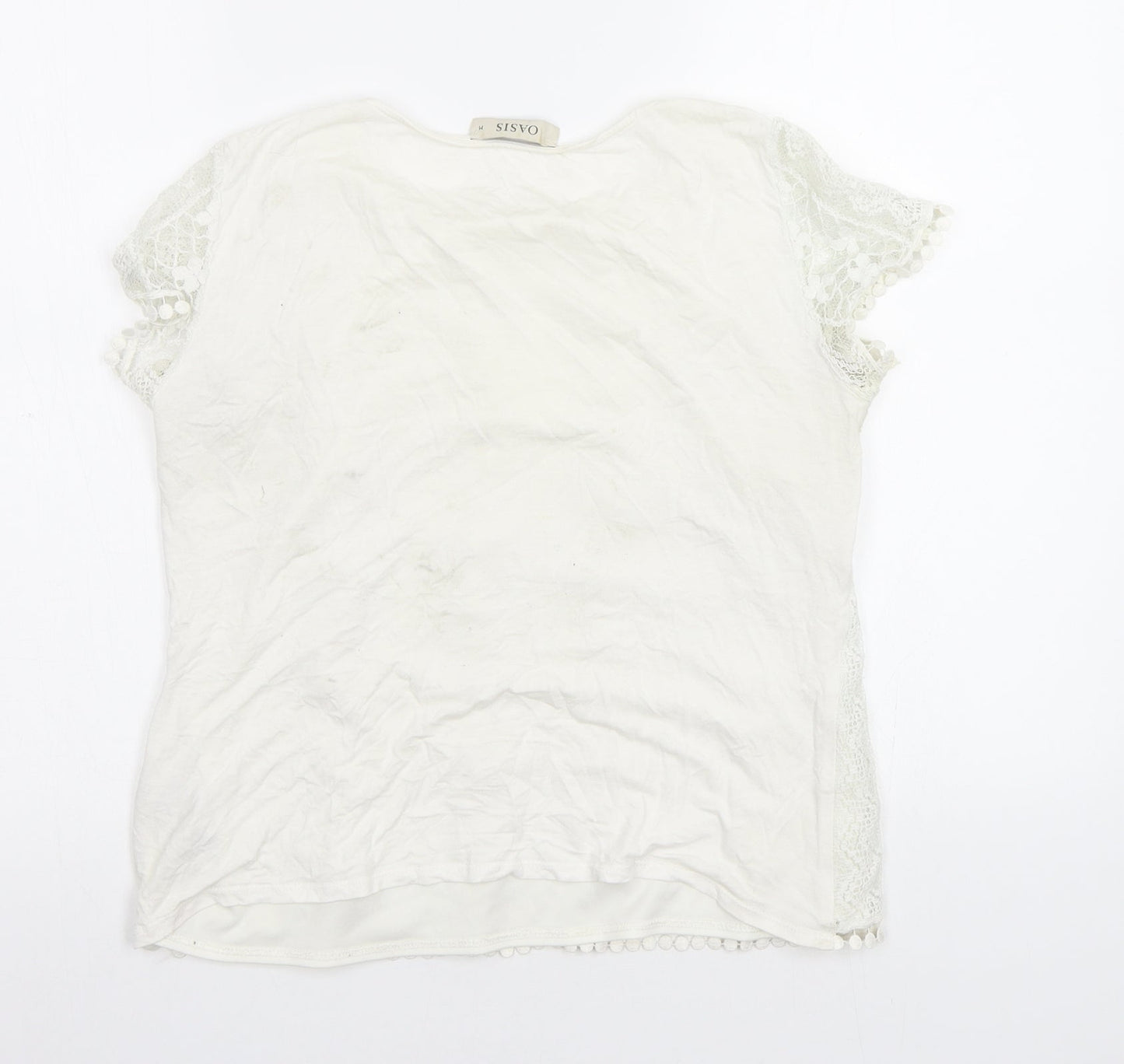 Oasis Womens White   Basic Blouse Size M