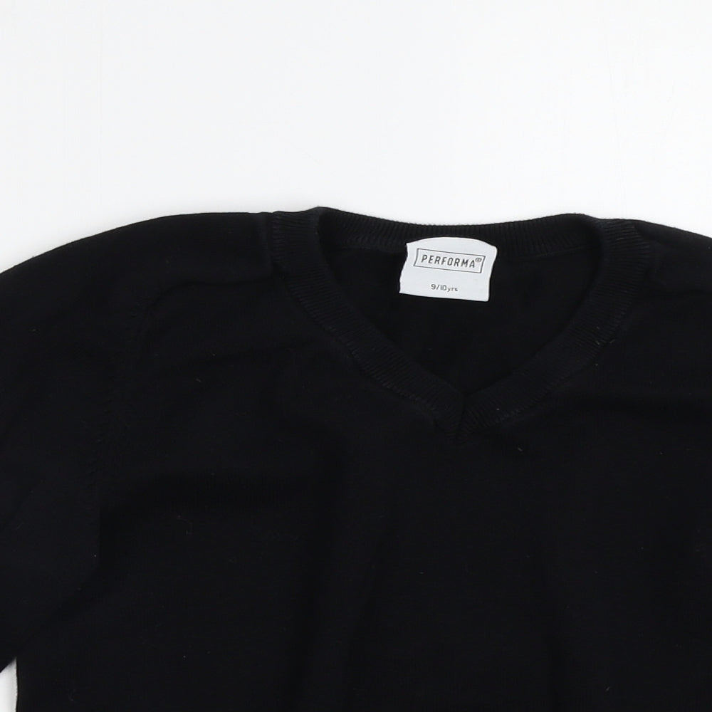 Performa Girls Black   Pullover Jumper Size 9-10 Years