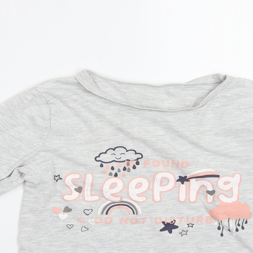 George Girls Grey   Top Pyjama Top Size 8-9 Years