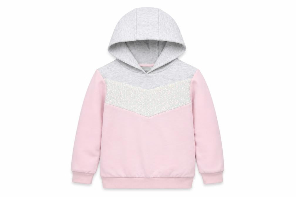 I Love Girlswear Girls Pink   Pullover Hoodie Size 8 Years  - Sequin detail