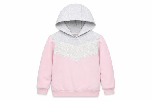 I Love Girlswear Girls Pink   Pullover Hoodie Size 8 Years  - Sequin detail
