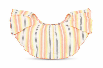 Primark Womens Multicoloured Striped  Cropped Blouse Size 10