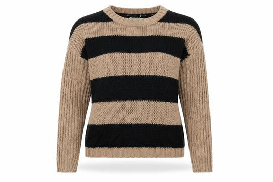 vintage couture Womens Beige Striped  Pullover Jumper Size 12