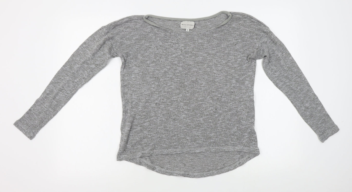 Miss Fiori Womens Grey   Cardigan Jumper Size 14