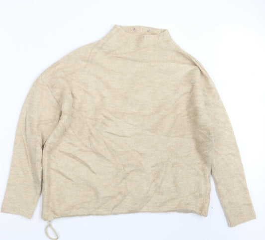 Marks and Spencer Womens Beige  Knit Pullover Jumper Size S