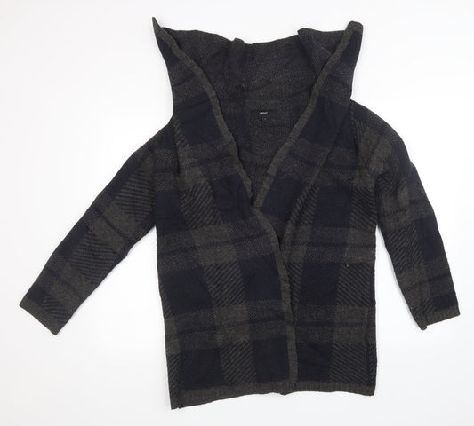 NEXT Womens Blue Geometric Knit Cardigan Jumper Size S