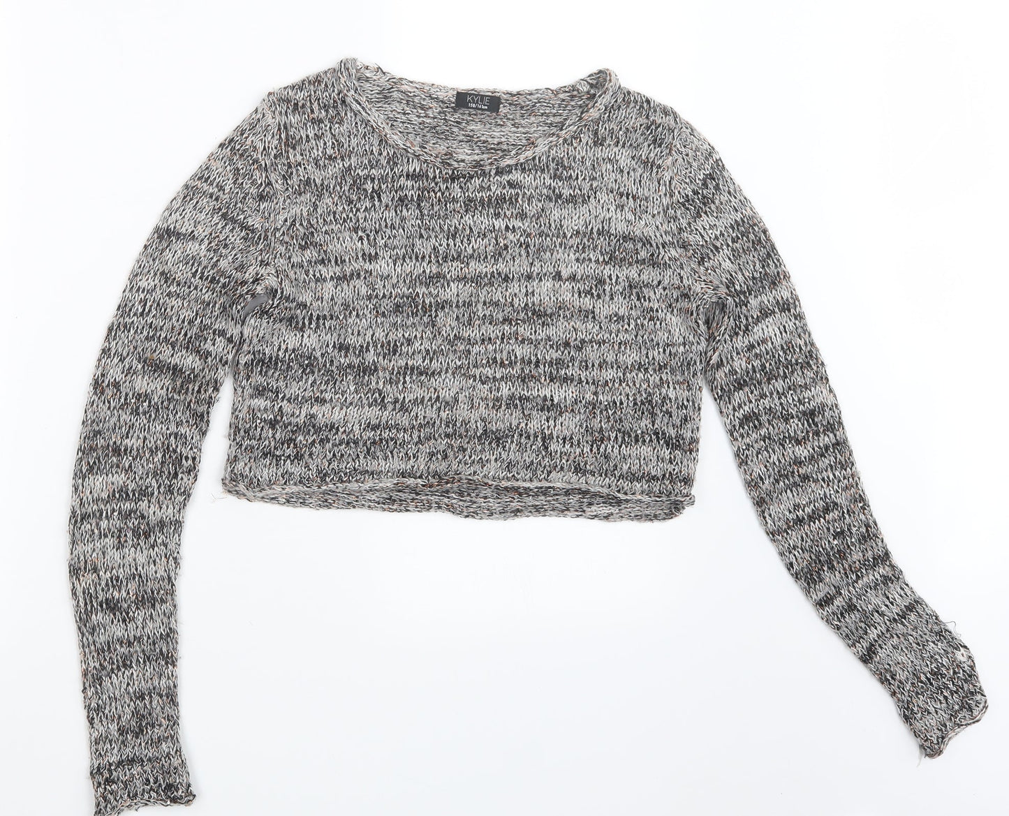 Kylie Girls Black  Knit Pullover Jumper Size 13 Years