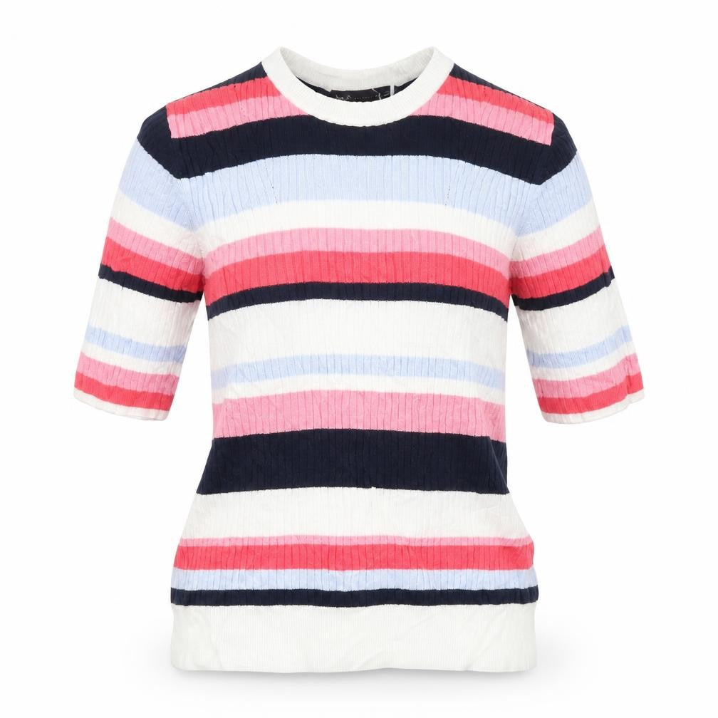 Marks & Spencer Womens Pink Striped Knit Pullover Jumper Size 12