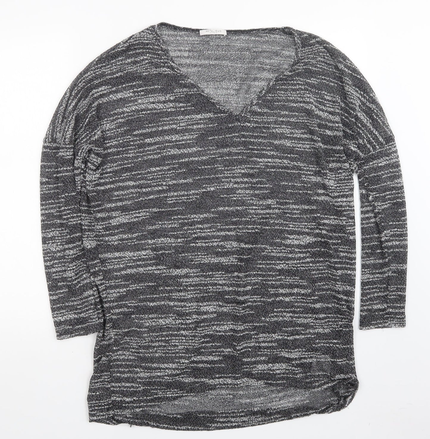 metalicus Womens Grey   Pullover Jumper One Size