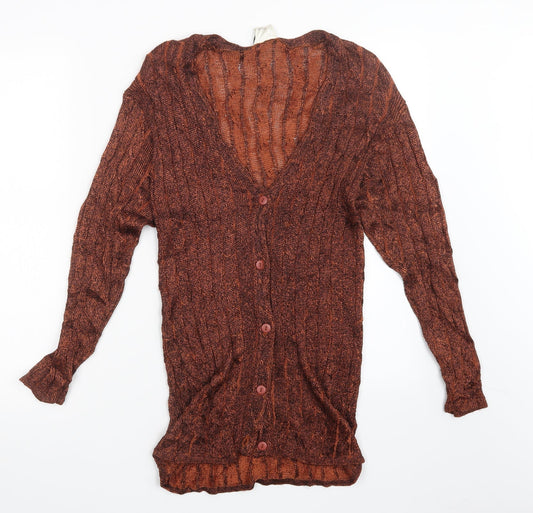 NEXT Womens Orange   Cardigan Jumper Size S