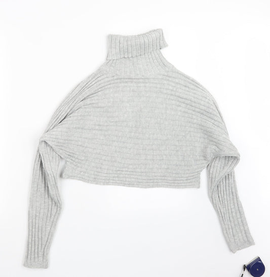 New Look Womens Grey  Knit Pullover Jumper Size S