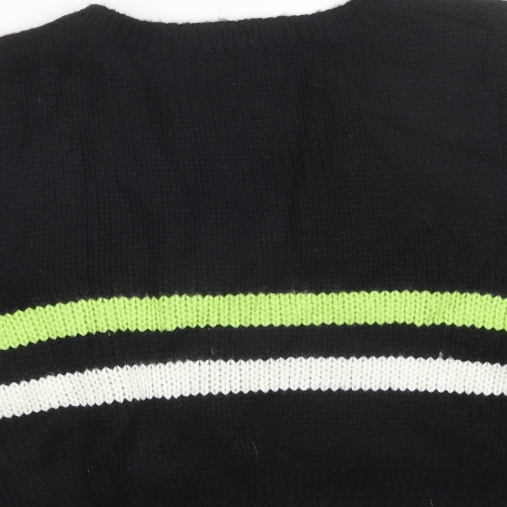Apparel XTT Womens Black  Knit Pullover Jumper Size L