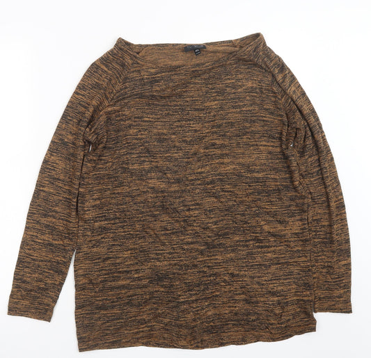Topshop Womens Black Geometric  Pullover Jumper Size 10