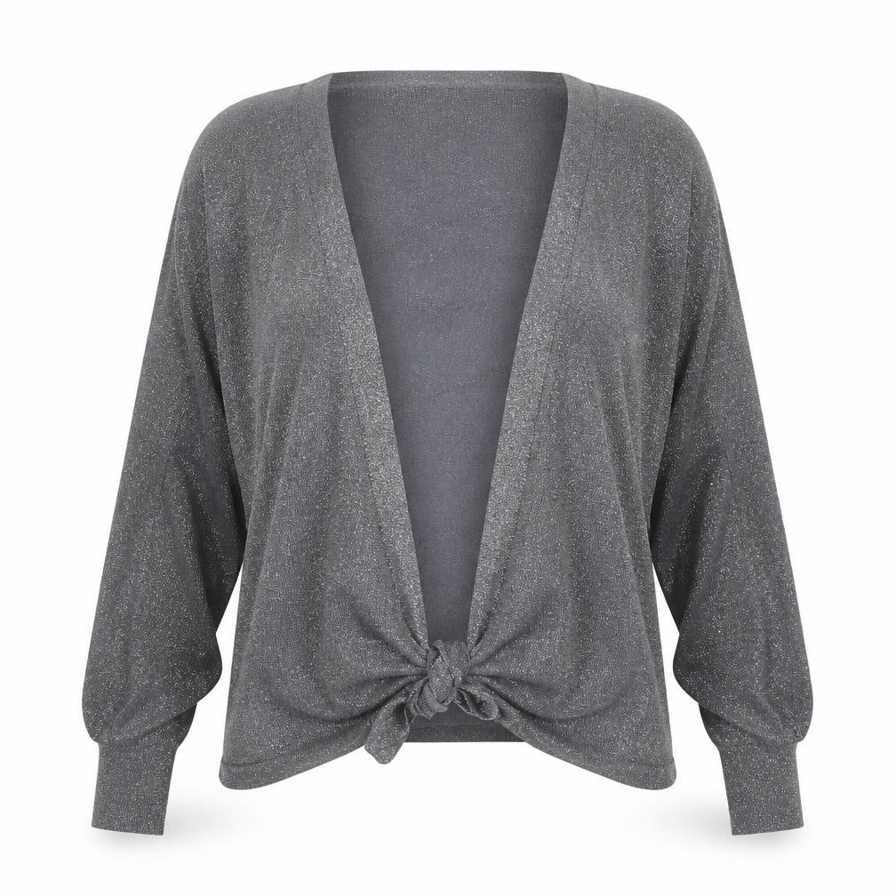 M&Co Womens Silver  Knit Cardigan Jumper Size M