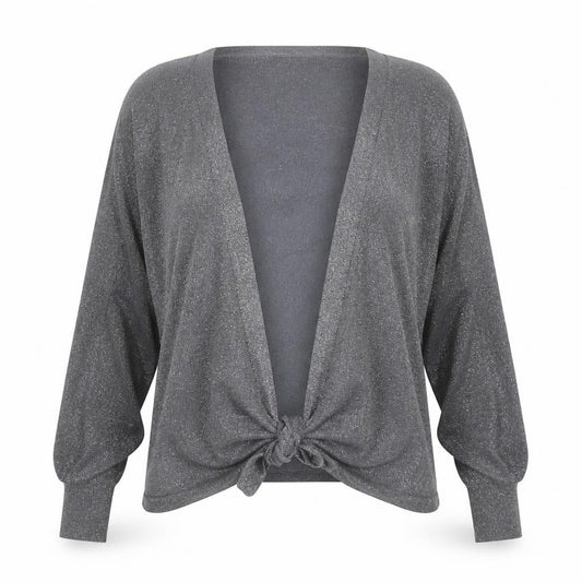 M&Co Womens Silver  Knit Cardigan Jumper Size M