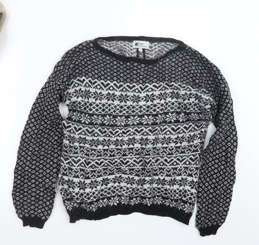 NEXT Womens Black  Knit Pullover Jumper Size 12