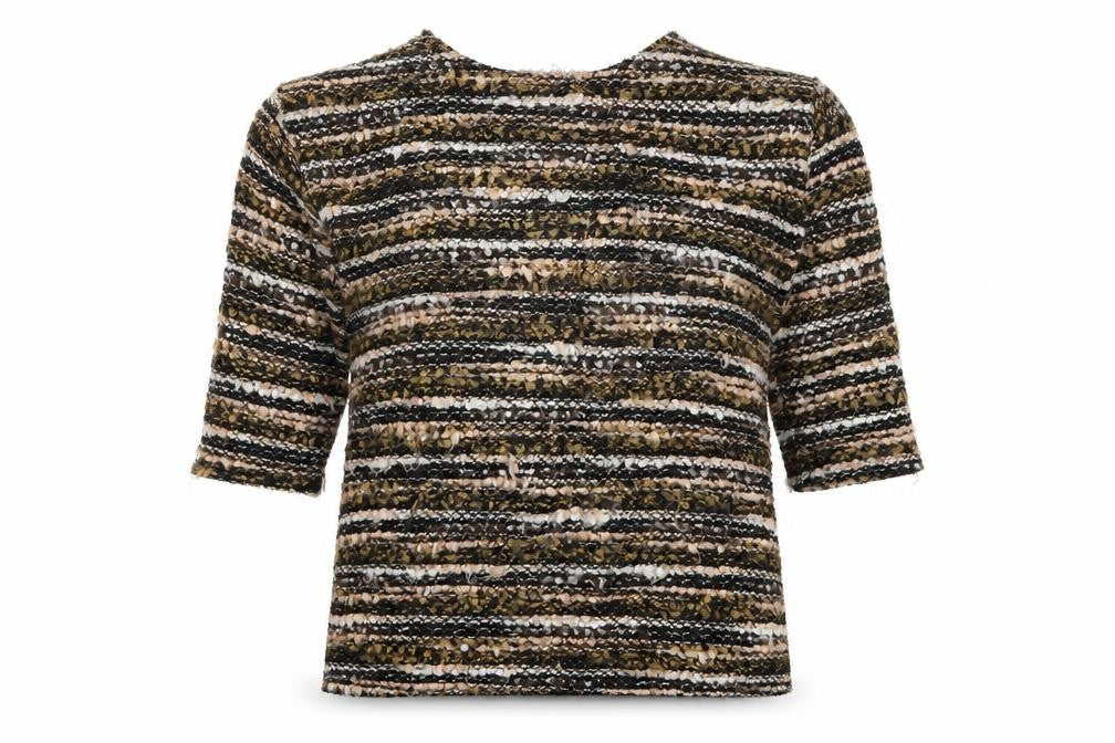 Nutmeg Womens Brown Striped Knit Pullover Jumper Size 8