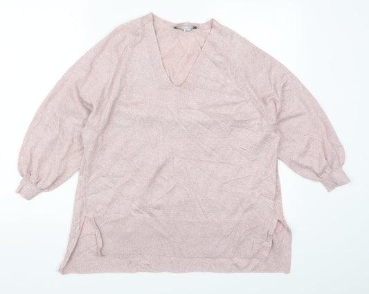 Marks and Spencer Womens Pink  Knit Pullover Jumper Size S