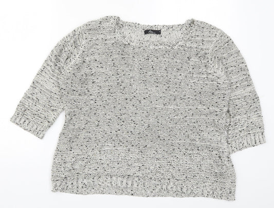 Bonmarché Womens Grey  Knit Pullover Jumper Size M