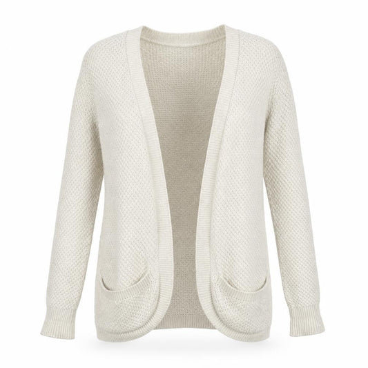 F&F Womens Beige  Knit Cardigan Jumper Size 14