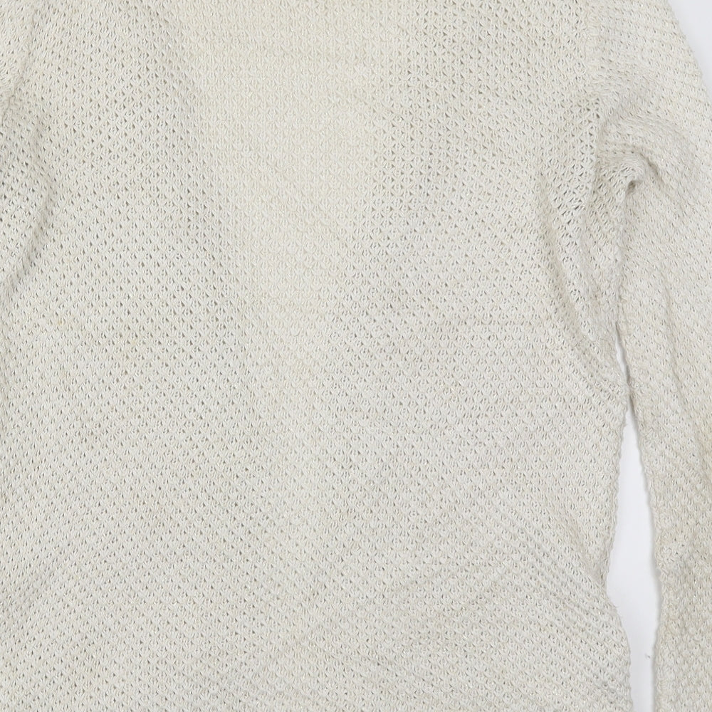 F&F Womens Beige  Knit Cardigan Jumper Size 14