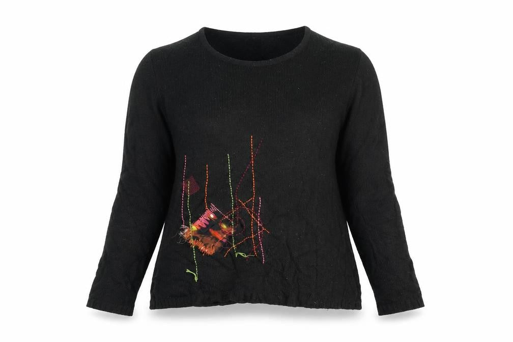La Redoute Womens Black  Knit Pullover Jumper Size 14