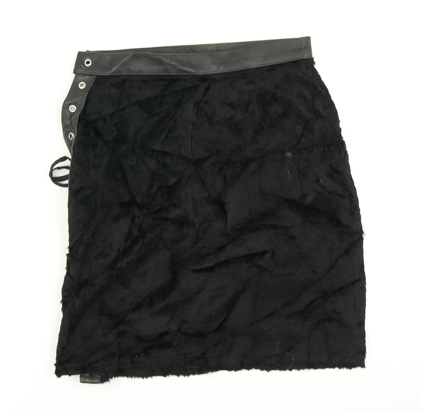 Quasimodo Womens Beige   Mini Skirt Size S  - Faux Fur