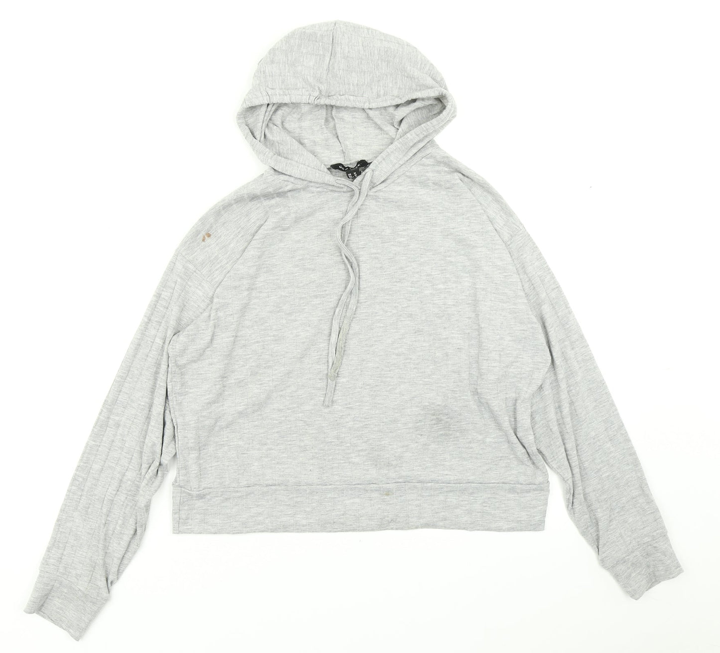 New Look Womens Grey   Pullover Hoodie Size M  - Cropped