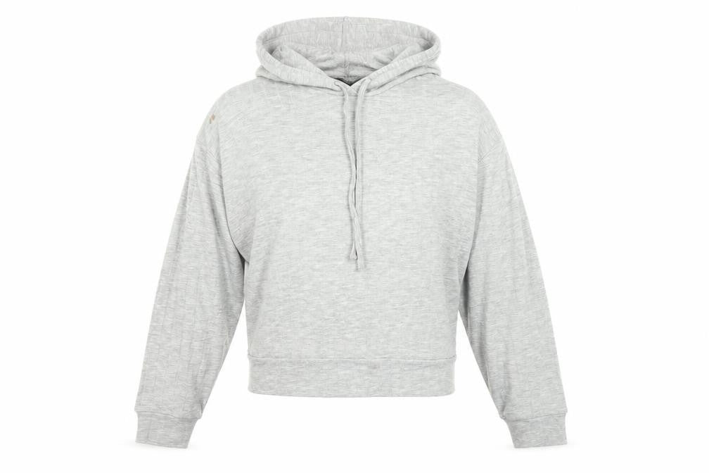 New Look Womens Grey   Pullover Hoodie Size M  - Cropped