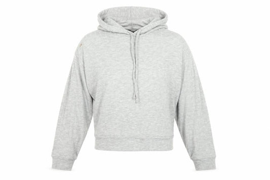 New Look Womens Grey   Pullover Hoodie Size M  - Cropped