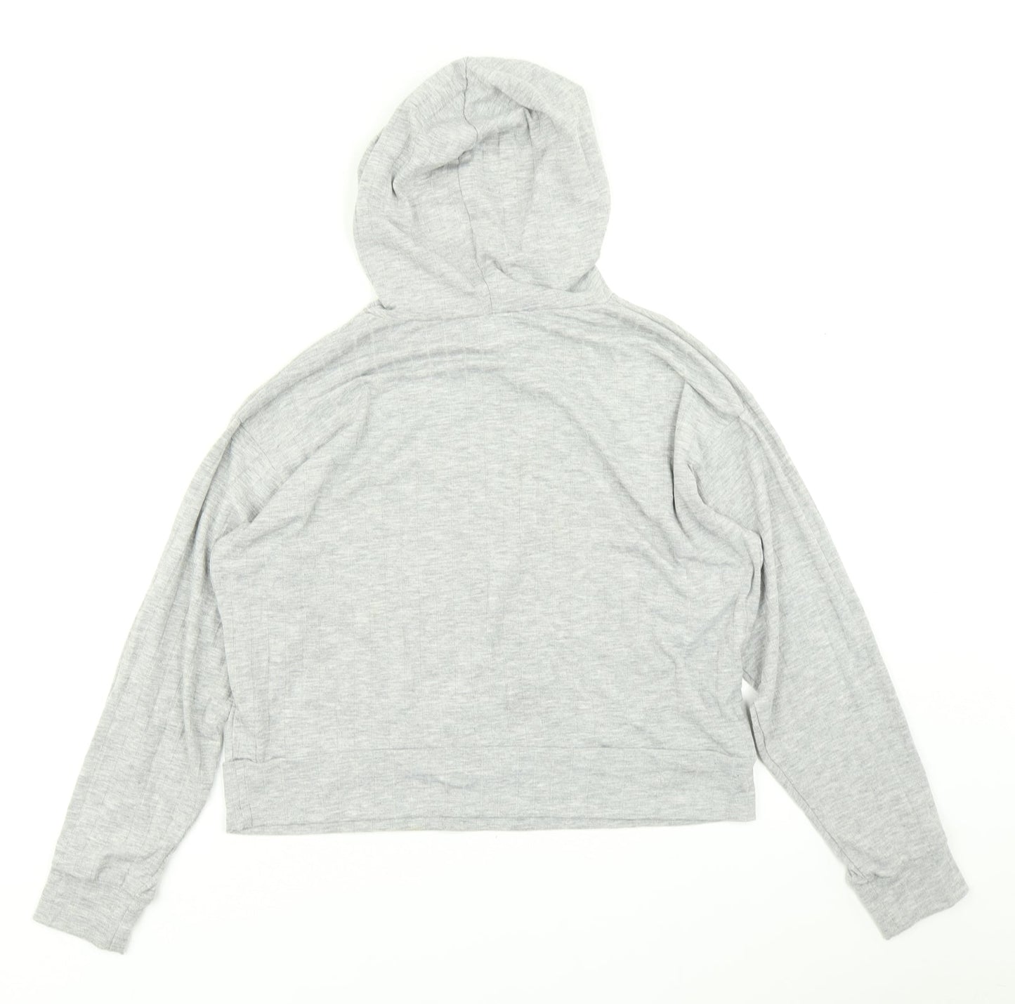 New Look Womens Grey   Pullover Hoodie Size M  - Cropped