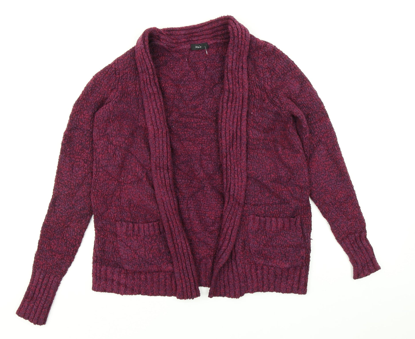 M&Co Womens Purple  Knit Cardigan Jumper Size 10