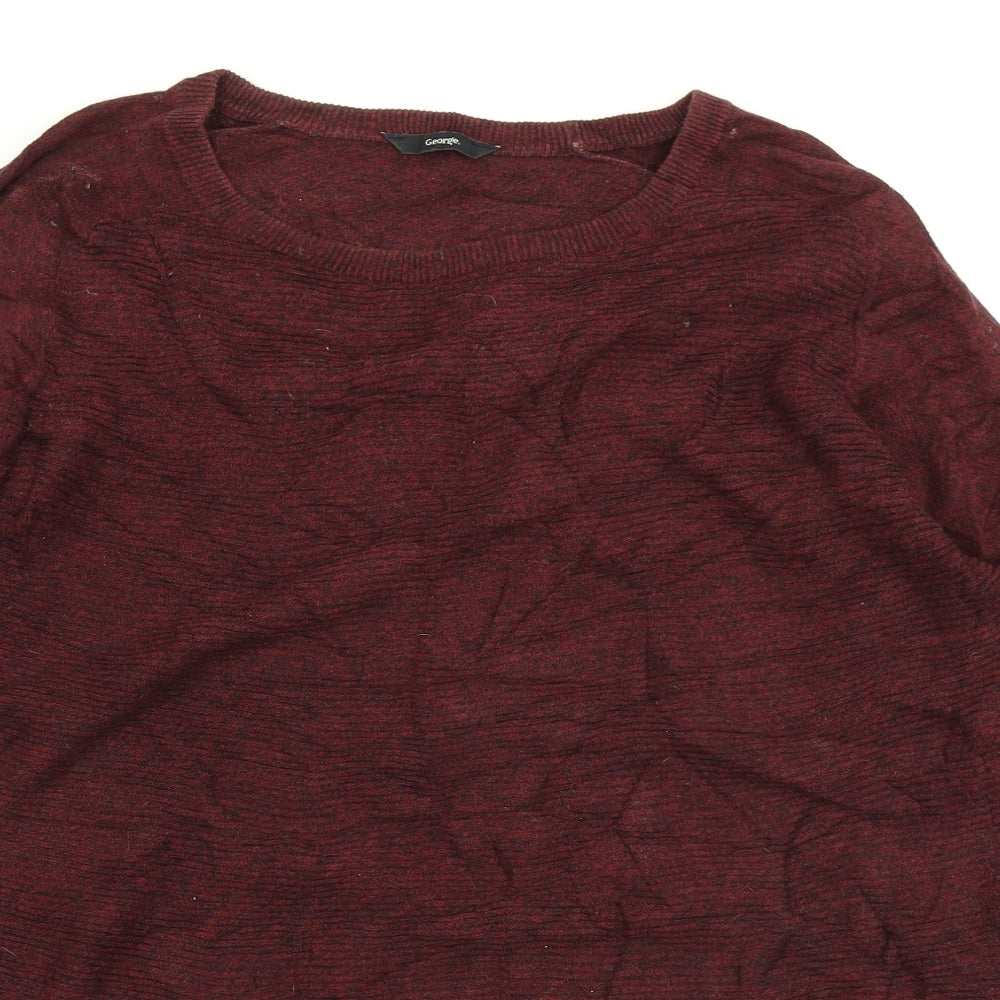 George Mens Purple  Knit Pullover Jumper Size L