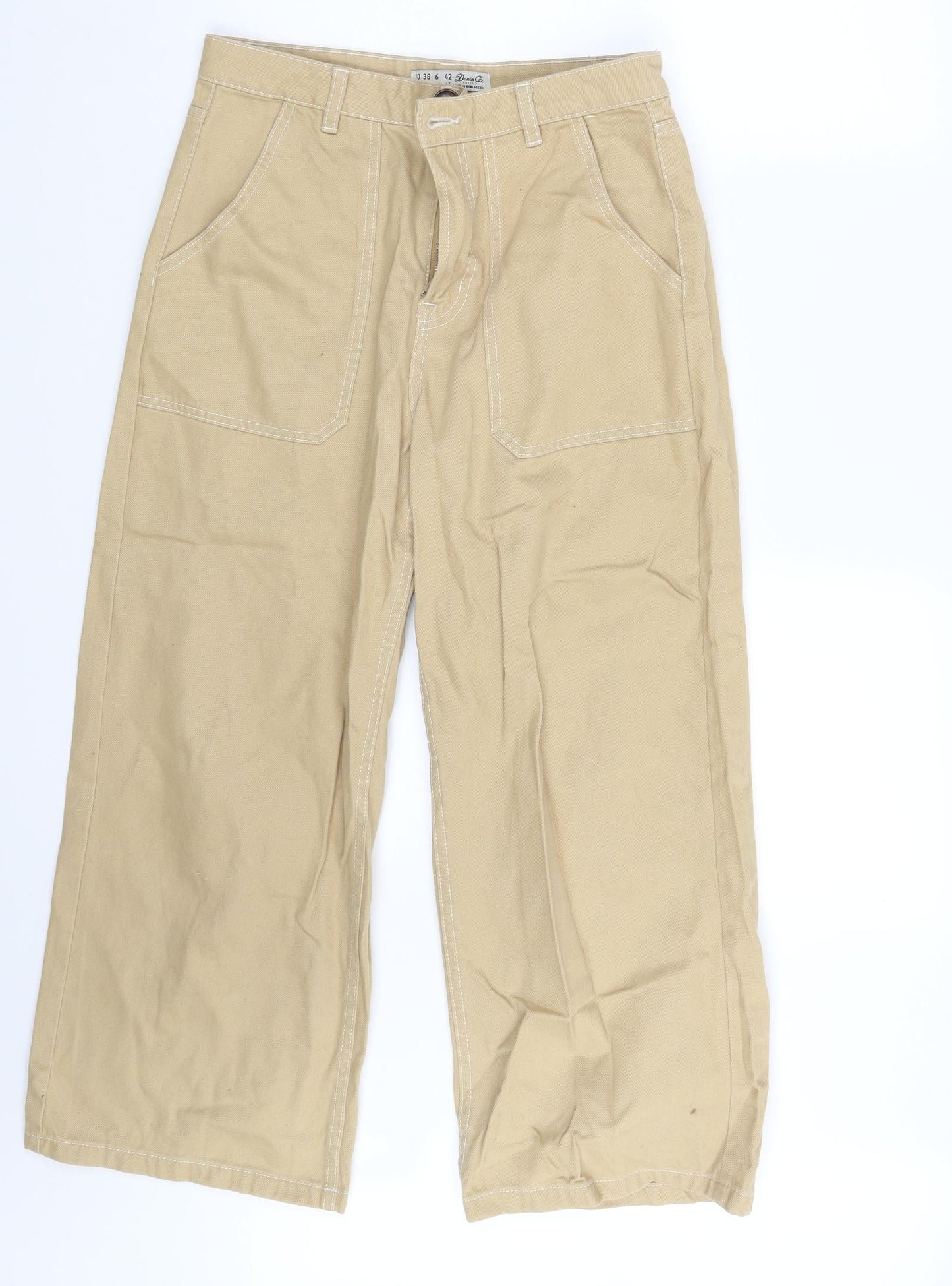 Denim & Co  Womens Beige  Denim Trousers  Size 10 L24 in