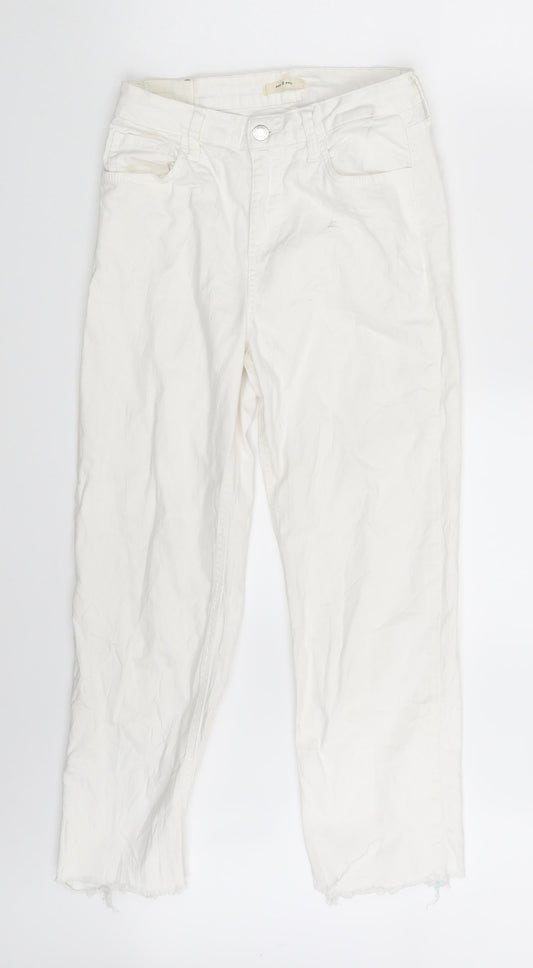 Ese O Ese Womens White  Denim Straight Jeans Size 8 L24 in
