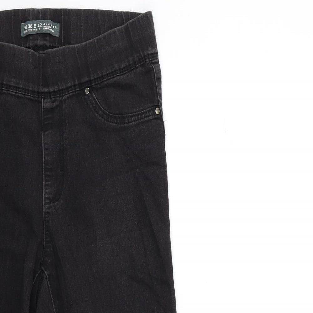 Denim & Co. Womens Black  Denim Jegging Jeans Size 10 L27 in