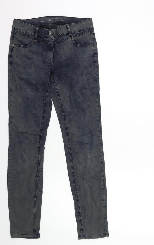 Preworn Womens Green  Denim Skinny Jeans Size 28 in L30 in - Acid wash