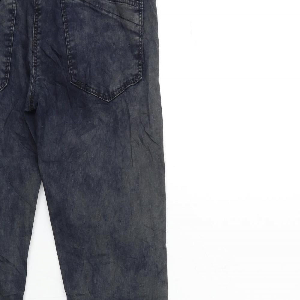 Preworn Womens Green  Denim Skinny Jeans Size 28 in L30 in - Acid wash