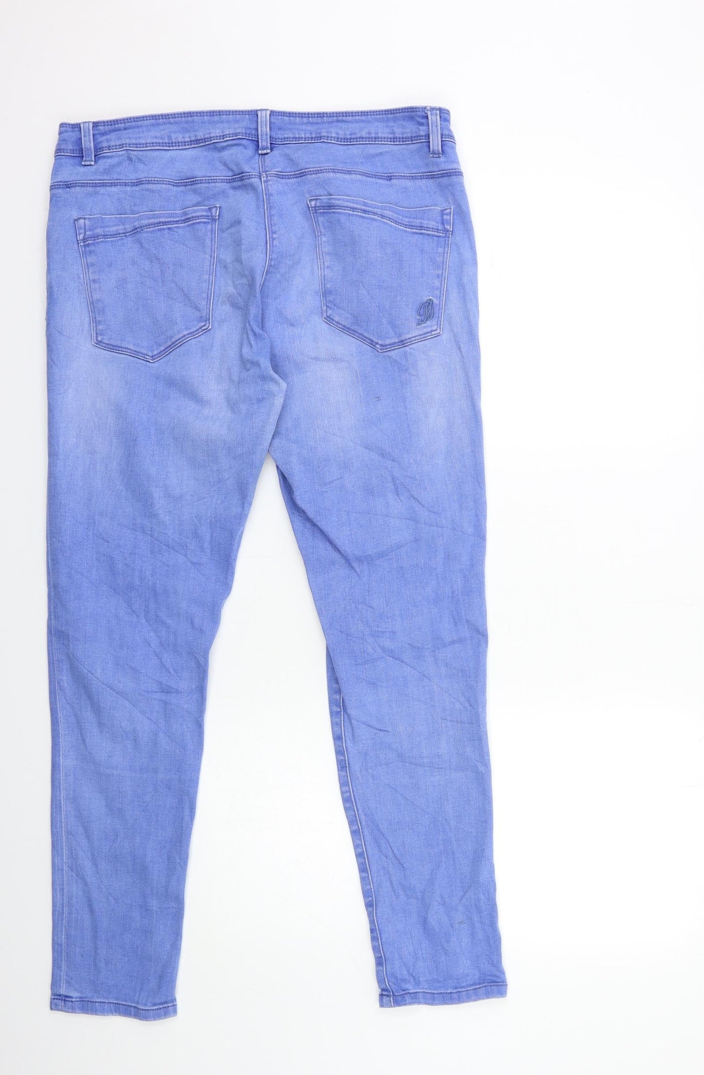 Preworn Womens Blue  Denim Skinny Jeans Size 32 in L30 in