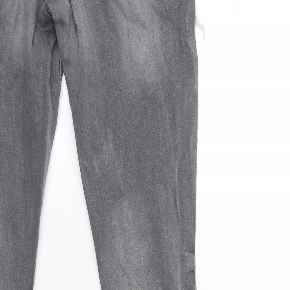 Denim & Co. Womens Grey  Denim Skinny Jeans Size 10 L29 in